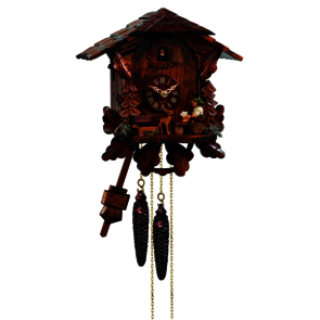 Coucous mécaniques Le bûcheron dans son chalet. Réf 434. Engstler