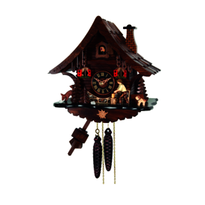 Coucous mécaniques Le bûcheron dans son chalet. Réf 471. Engstler