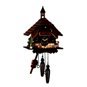 Coucous quartz Le chalet et les bergères. Réf 429QM. Engstler