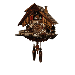 Coucous quartz Le Coucou, le Chalet et son petit train. Réf.48710QMT