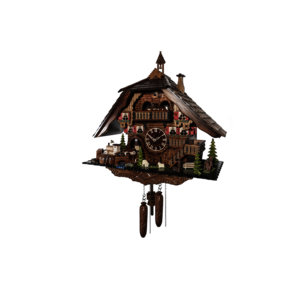 Coucous quartz Le Coucou, le Chalet et son petit train. Réf.48910QMT