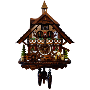 Coucous quartz Le coucou et Bûcheron. Réf 4491QMT. Engstler