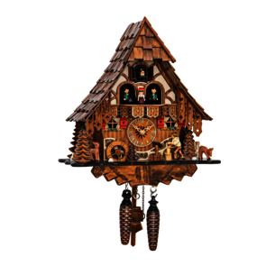 Coucous quartz Le coucou et Bûcheron. Réf 4661QMT. Engstler