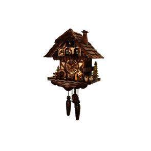 Coucous quartz Le coucou et Bûcheron. Réf 4671QMT. Engstler