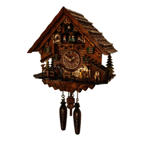Coucous quartz Le coucou et Bûcheron. Réf 4681QMT. Engstler