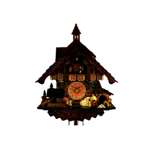 Coucous quartz Le coucou et l'enfant sur son cheval de bois. Réf 483QMT. Engstler