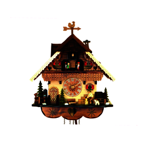 Coucous quartz Le coucou et l'enfant sur son cheval de bois. Réf 484QMT. Engstler