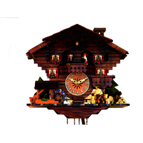 Coucous quartz Le coucou et l'enfant sur son cheval de bois. Réf 4901QMT. Engstler