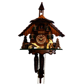 Coucous mécaniques Le coucou et le Bûcheron. Réf 4441/8 JOURS. Engstler