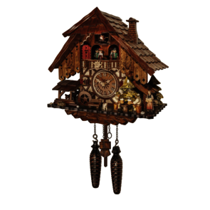 Coucous quartz Le coucou et les Buveurs de bière. Réf 48717QMT. Engstler